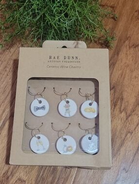 New Rae Dunn Ceramic Wine Charms